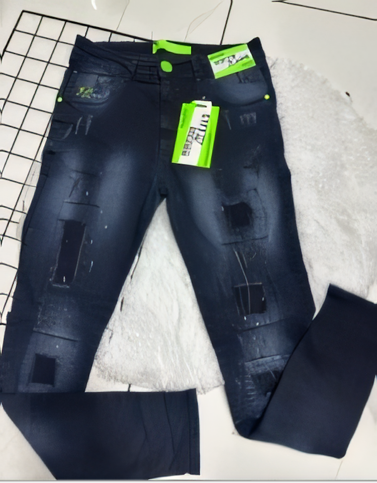 Calça Jeans Masculina Azul Escuro Estilo Jogador